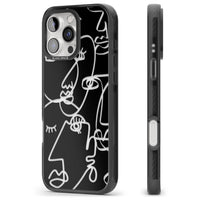 Abstract Line Art Clear Black