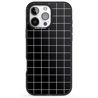 Minimalist Grid Pattern Black