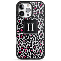 Personalised Clear Pink Leopard Monogram