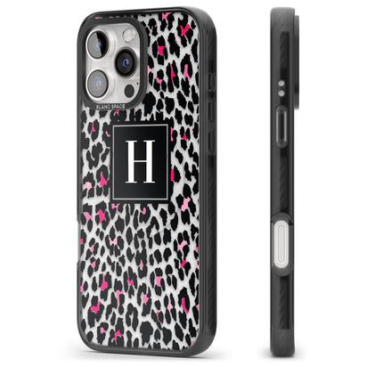 Personalised Clear Pink Leopard Monogram