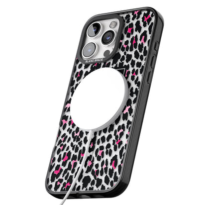 Personalised Clear Pink Leopard Monogram
