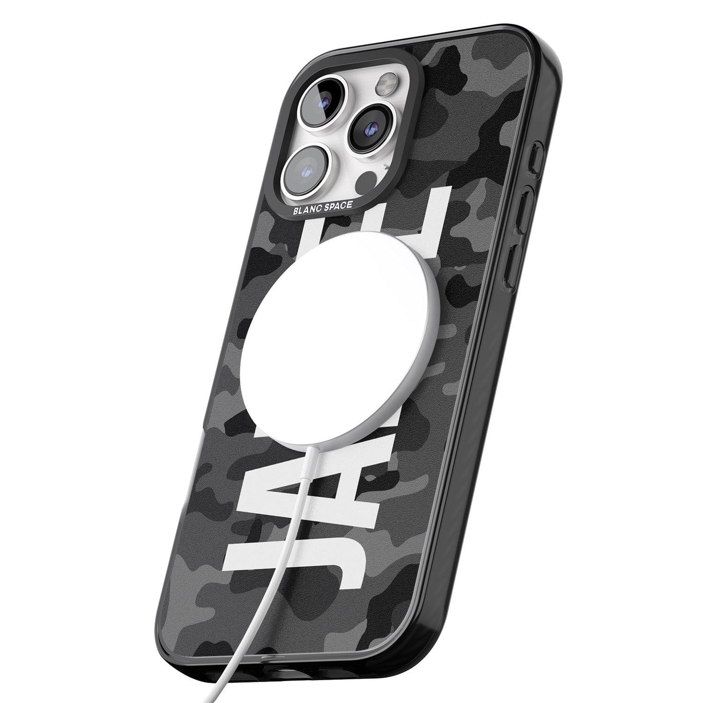 Personalised Black Camo Name Vertical