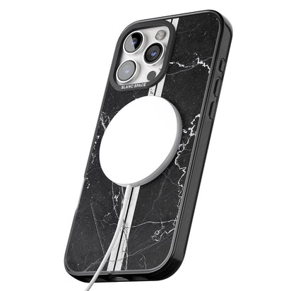 Personalised Black Marble Stripe Initials