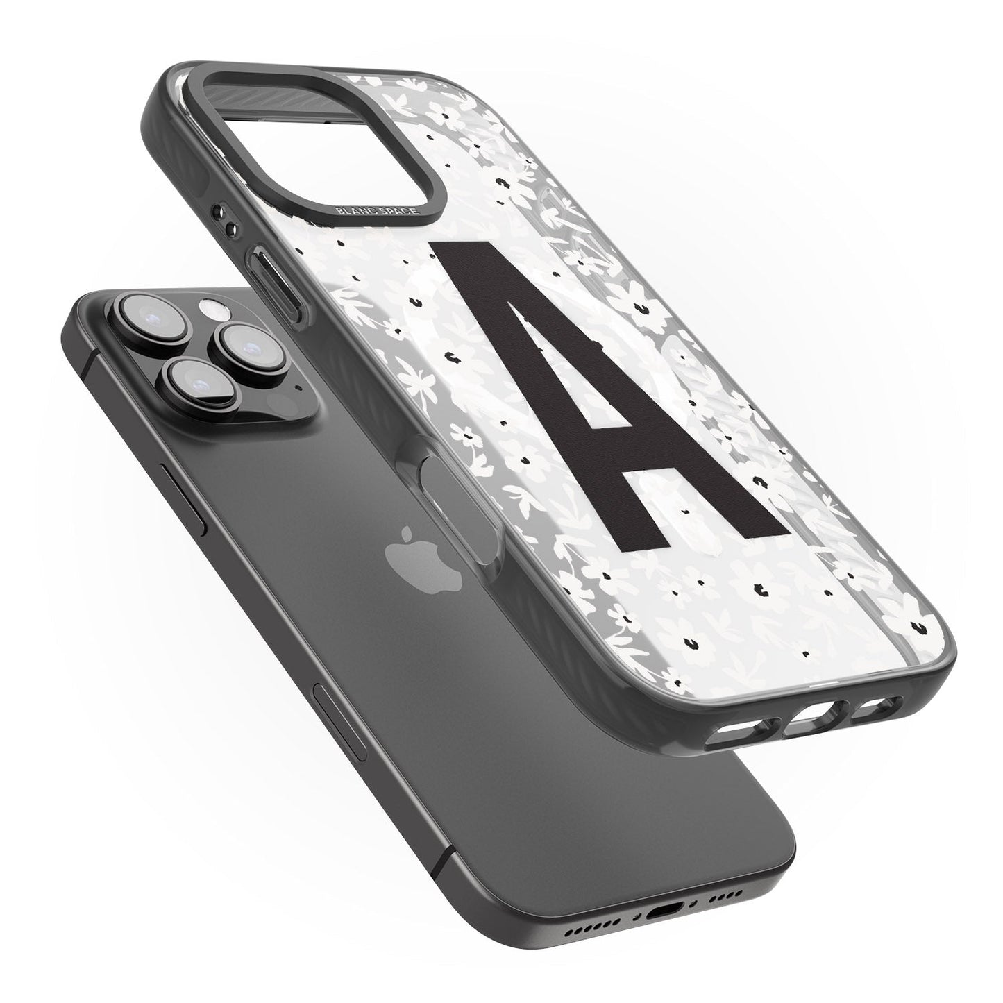 Initiale en gras personnalisée et florale