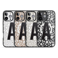 Initiale en gras personnalisée et florale