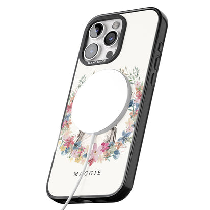 Personalised Australian Shepherd Floral Portrait