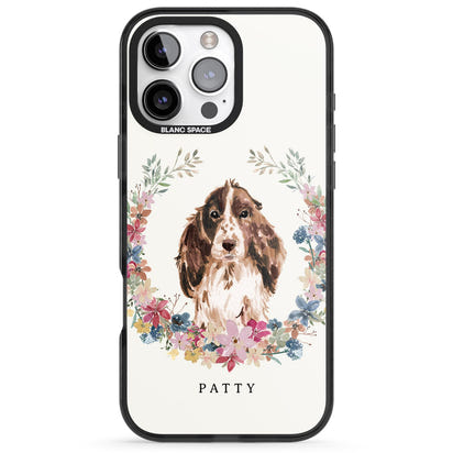 Personalised Cocker Spaniel Floral Portrait