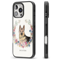 Personalised German Shepherd Floral Portrait