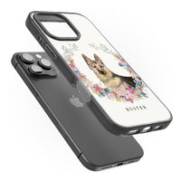 Personalised German Shepherd Floral Portrait