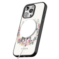 Personalised Watercolor Schnauzer Floral Portrait