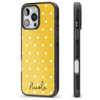 Personalised Yellow Polka Dot