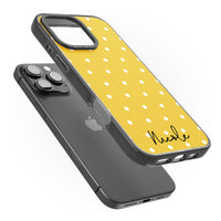 Personalised Yellow Polka Dot