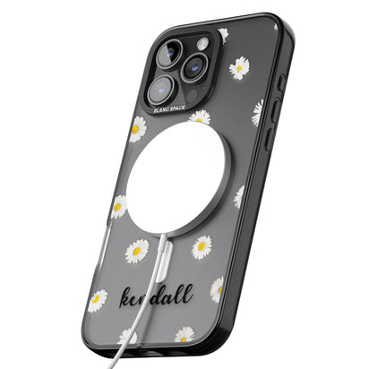 Personalised White Daisies & Cursive