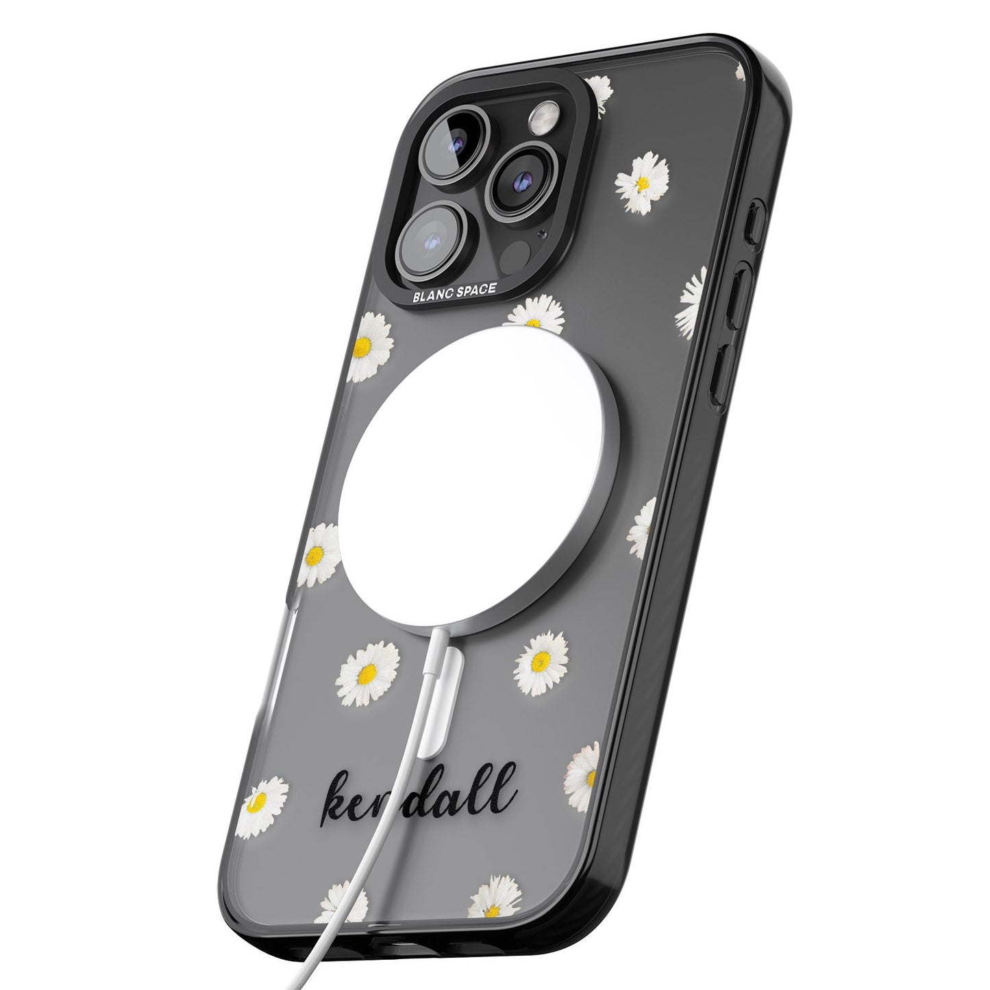 Personalised White Daisies & Cursive