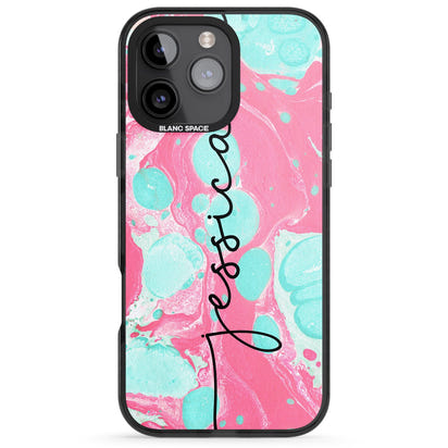Personalised Turquoise & Pink Marbled