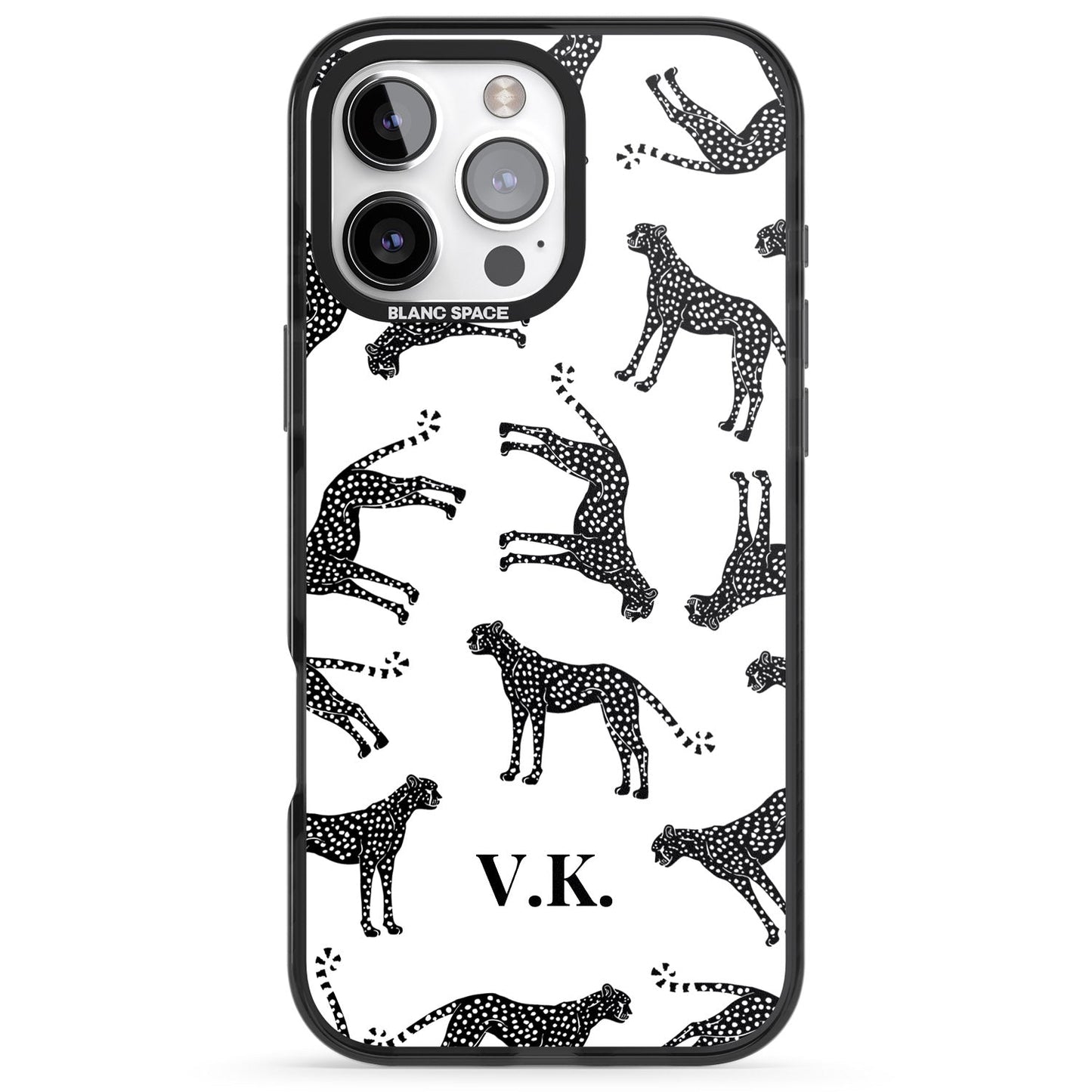 Personalised Black & White Cheetah Pattern