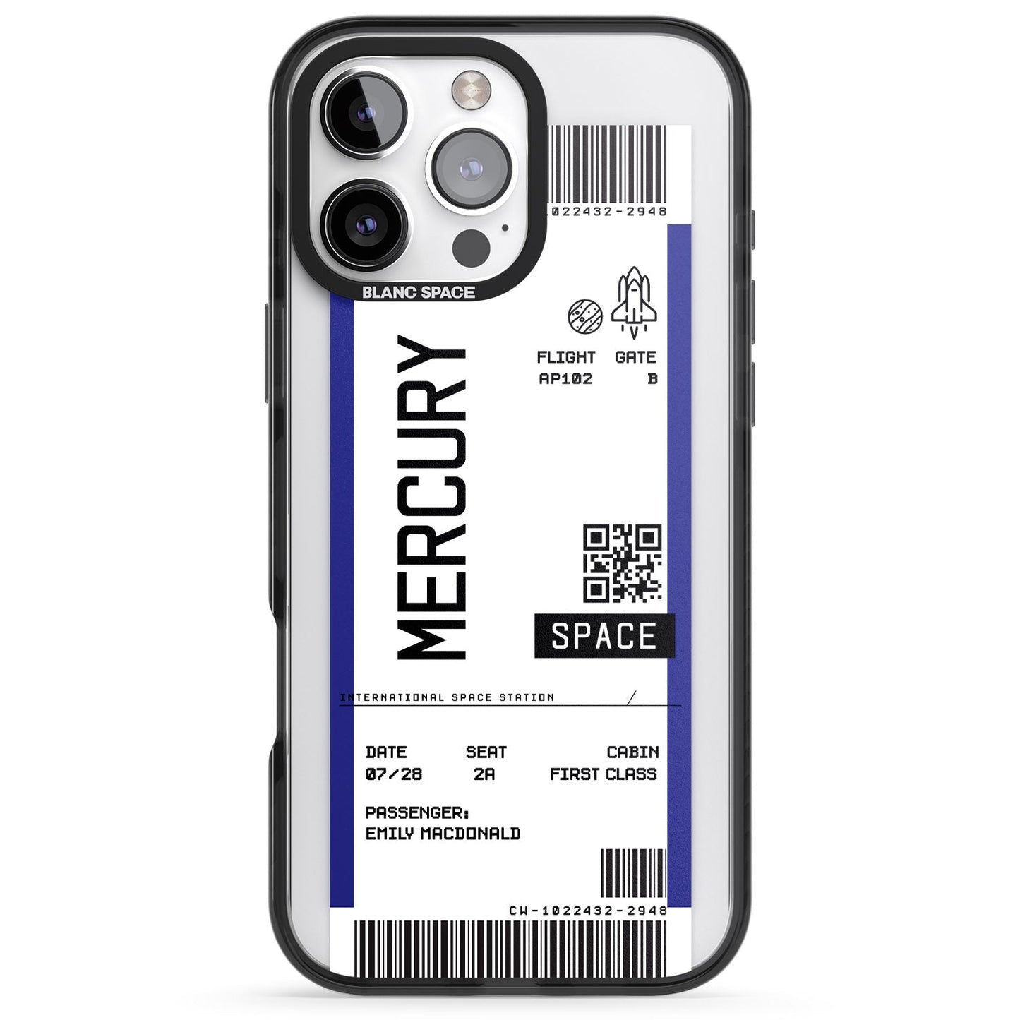 Personalised Mercury Travel Ticket