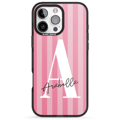 Personalised Pink Stripes Initial