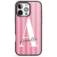 Personalised Pink Stripes Initial