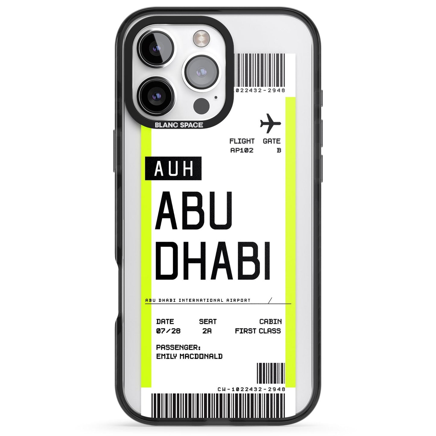 Personalised Abu Dhabi Boarding Pass