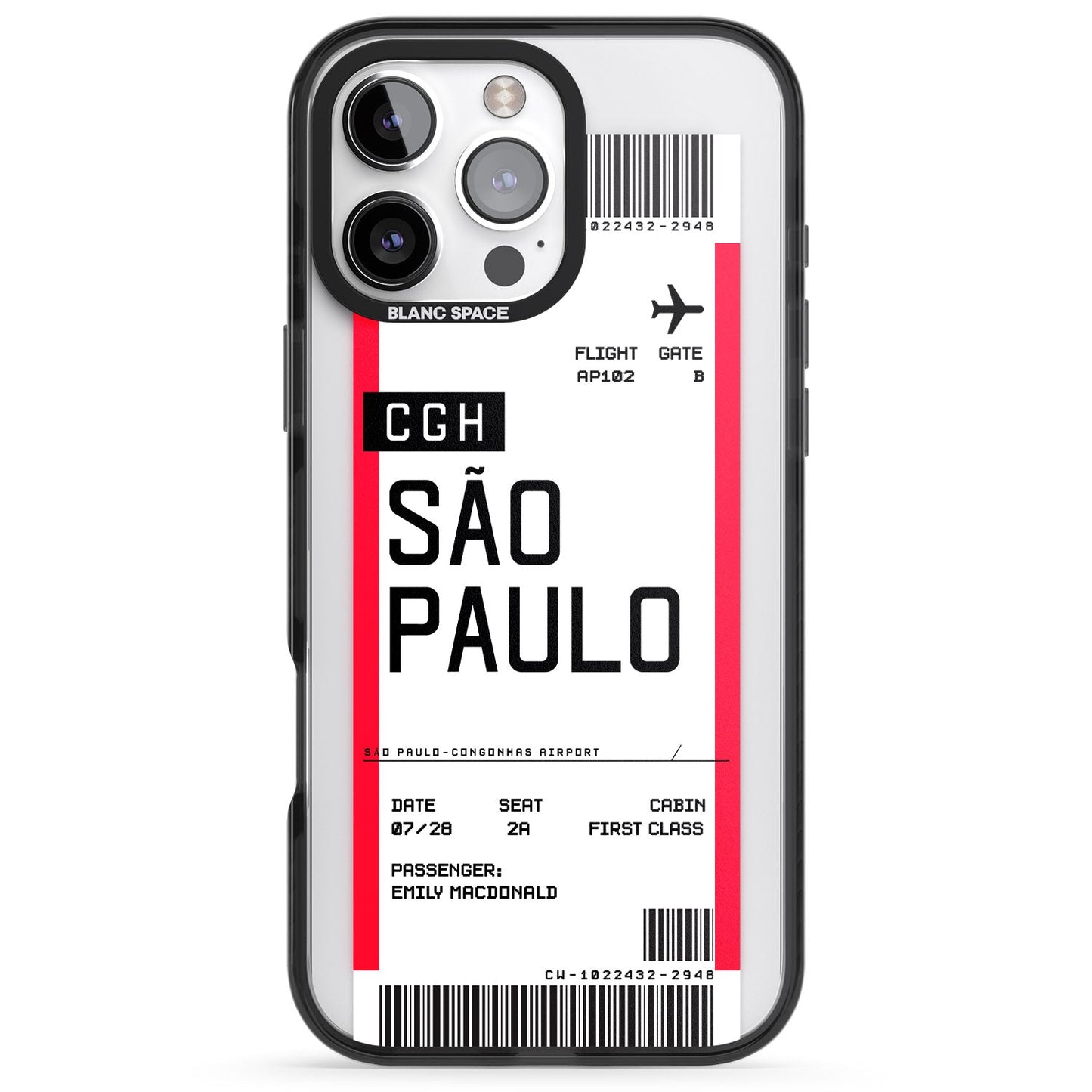 Personalisierte Bordkarte für São Paulo