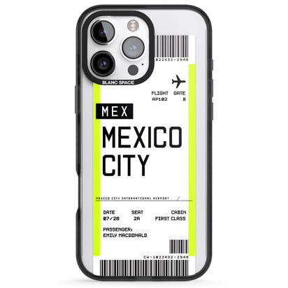 Carte d'embarquement personnalisée pour Mexico