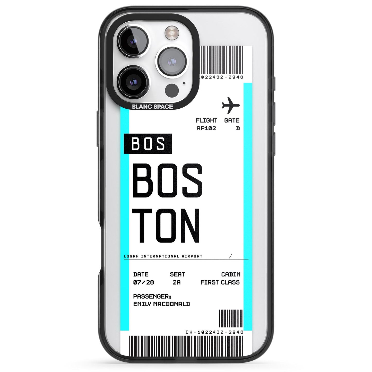Personalised Boston Boarding Pass