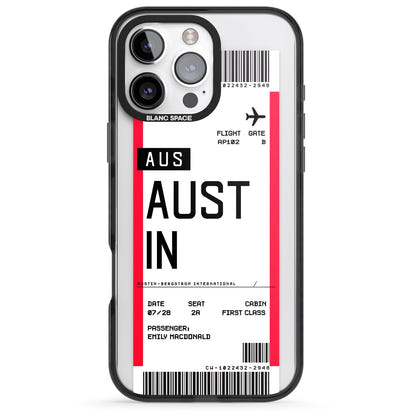 Personalised Austin Boarding Pass