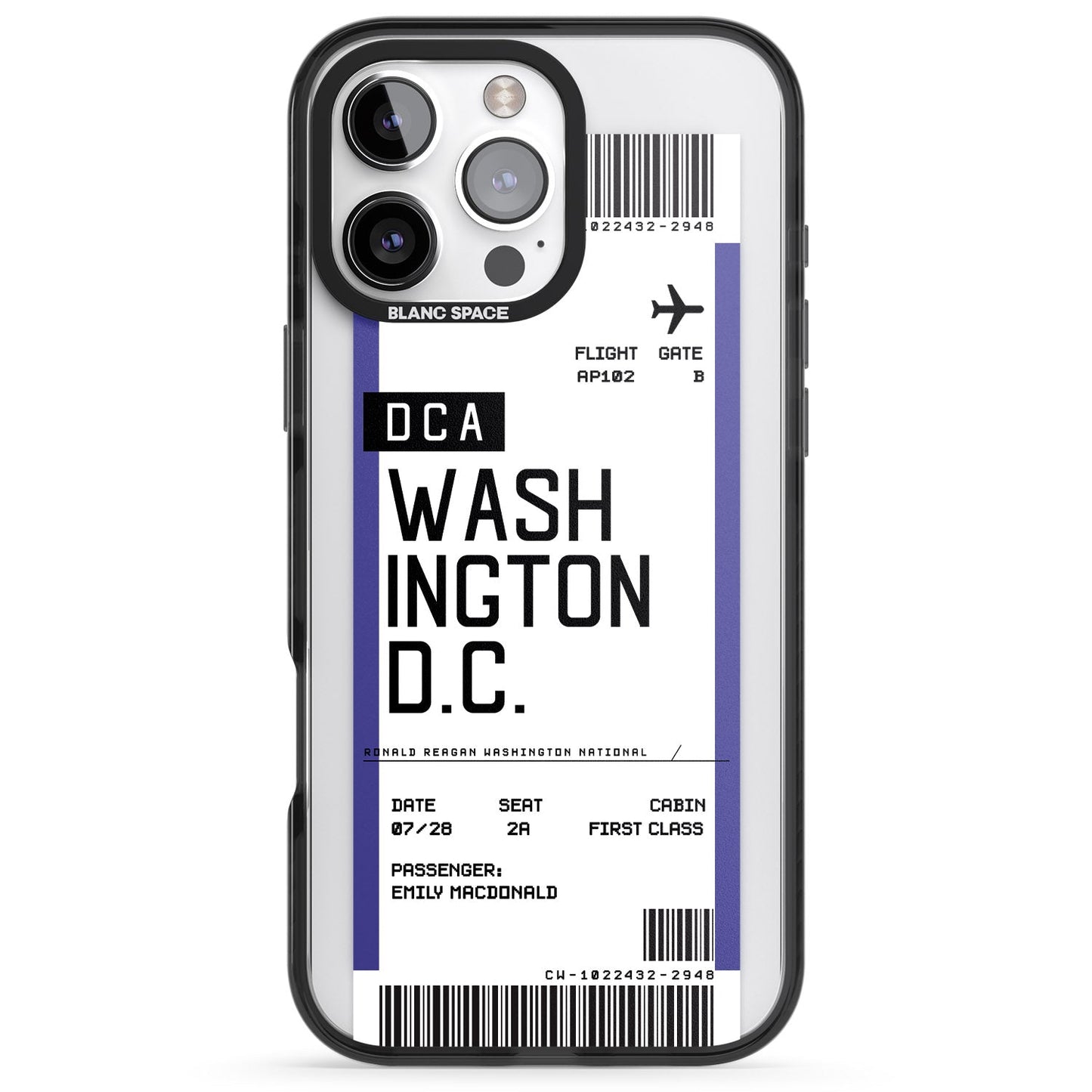 Personalised Washington D.C. Boarding Pass