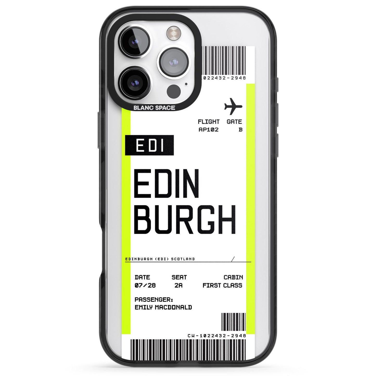 Personalised Edinburgh Boarding Pass