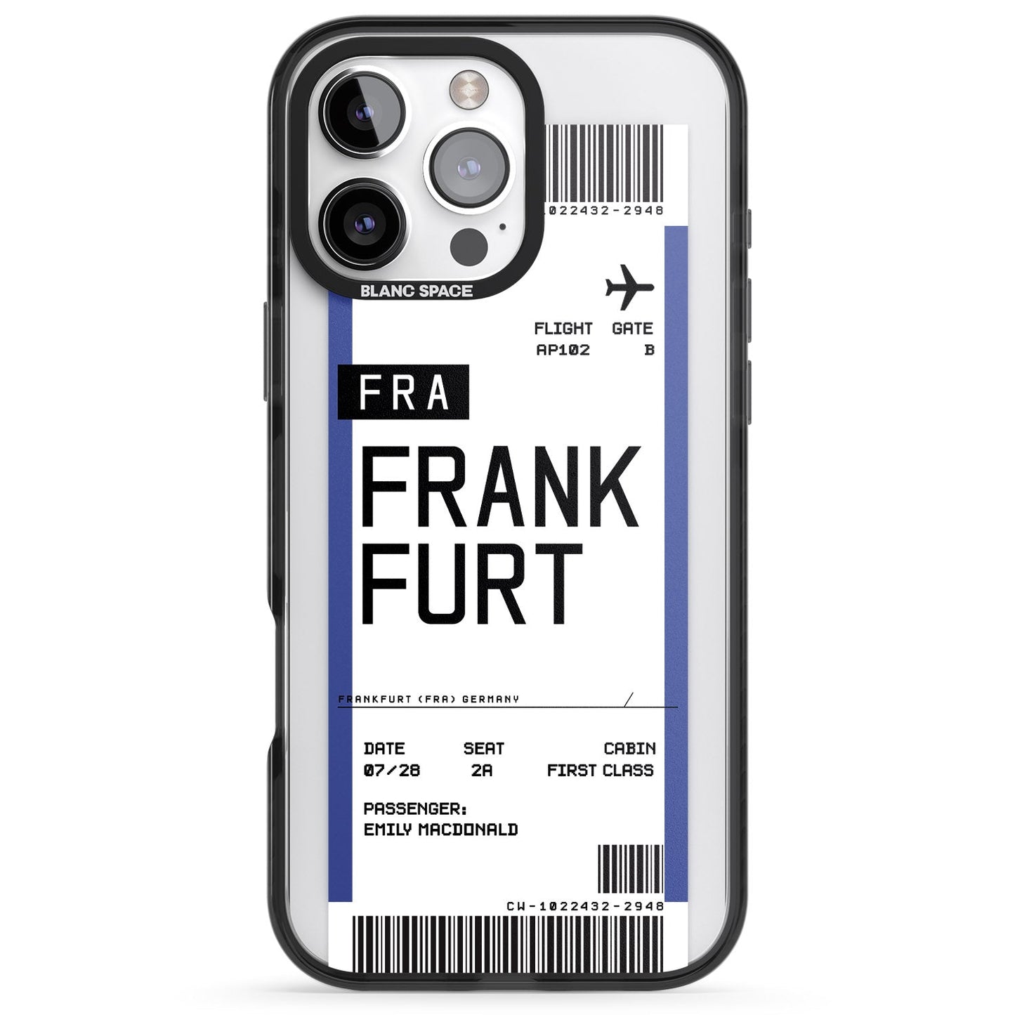 Personalised Frankfurt Boarding Pass