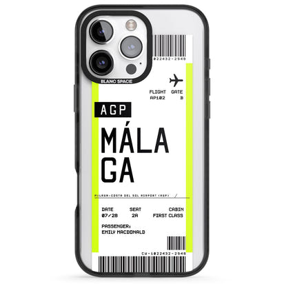 Personalised Málaga Boarding Pass