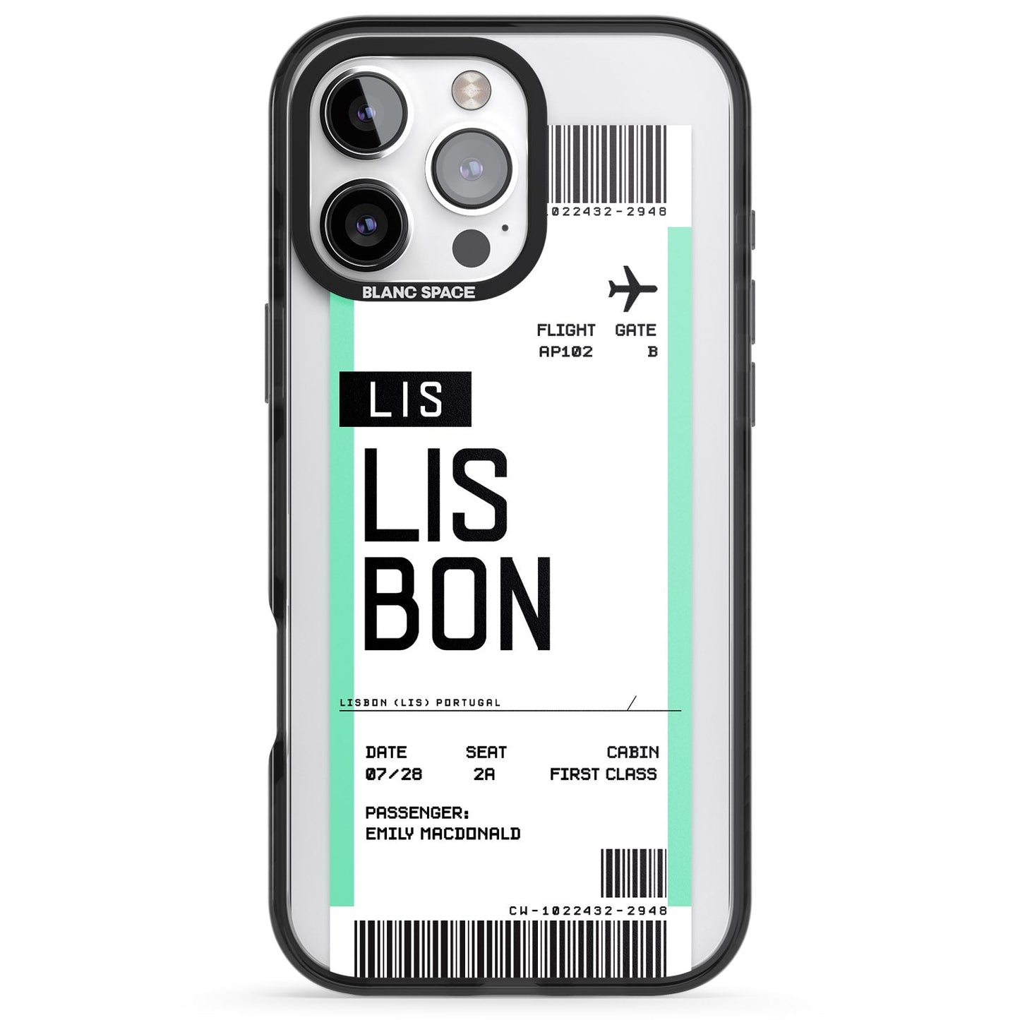 Personalised Lisbon Boarding Pass