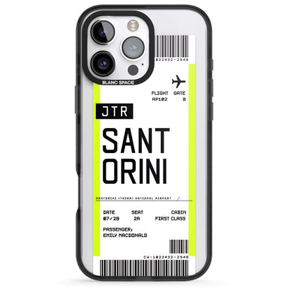 Personalisierte Bordkarte für Santorini