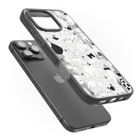 Cartoon Cat Collage Black & White