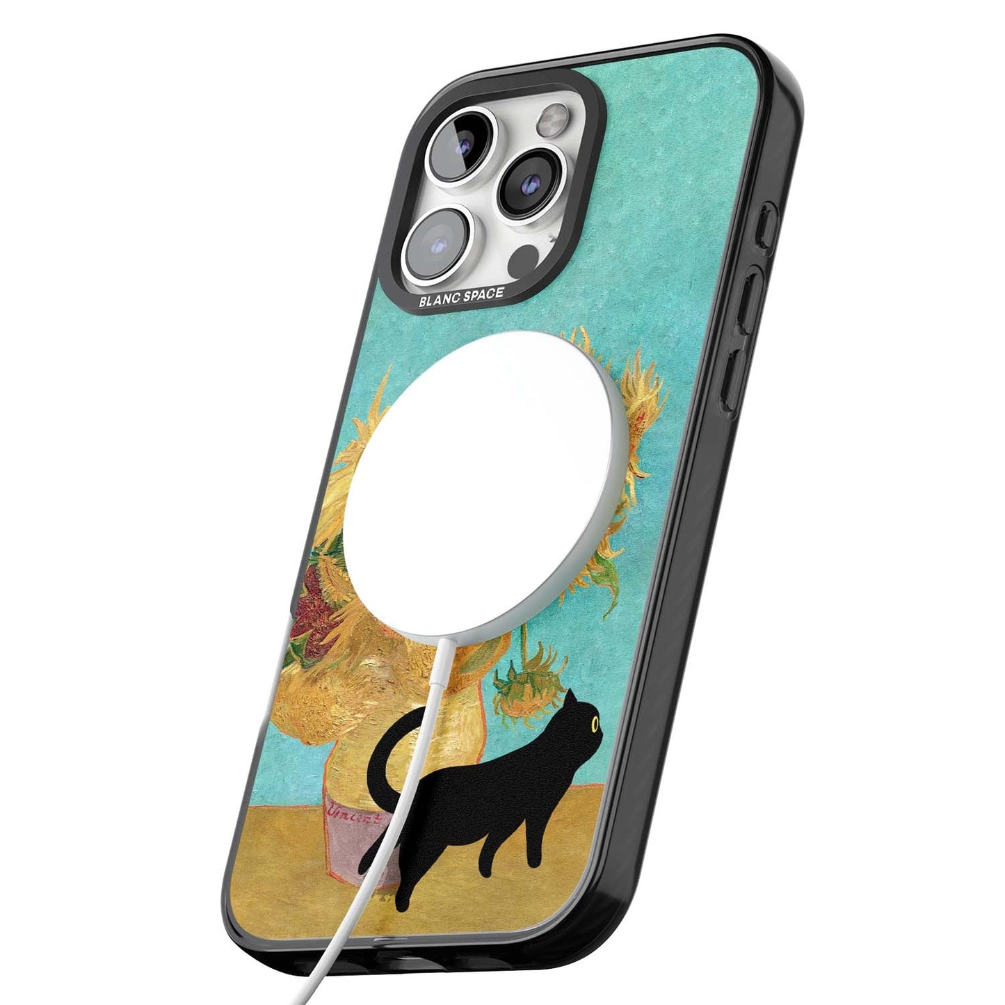 Cat with Van Gogh's Sunflowers