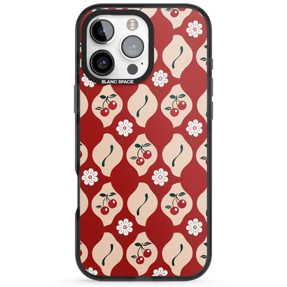 Vintage Cherry Diamond Pattern