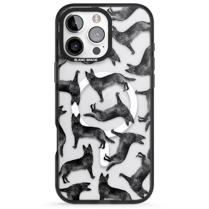 German Shepherd Pattern Black