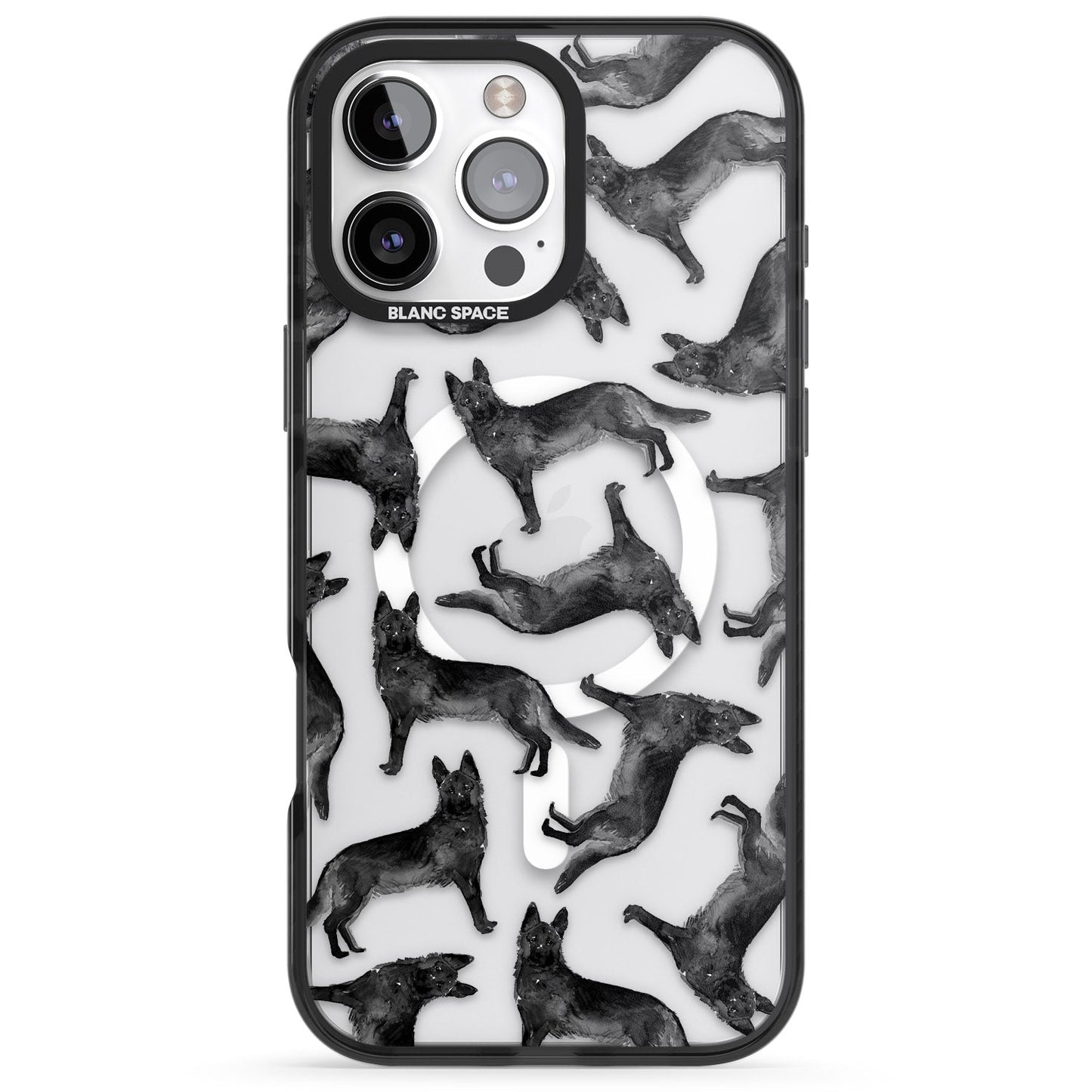 German Shepherd Pattern Black