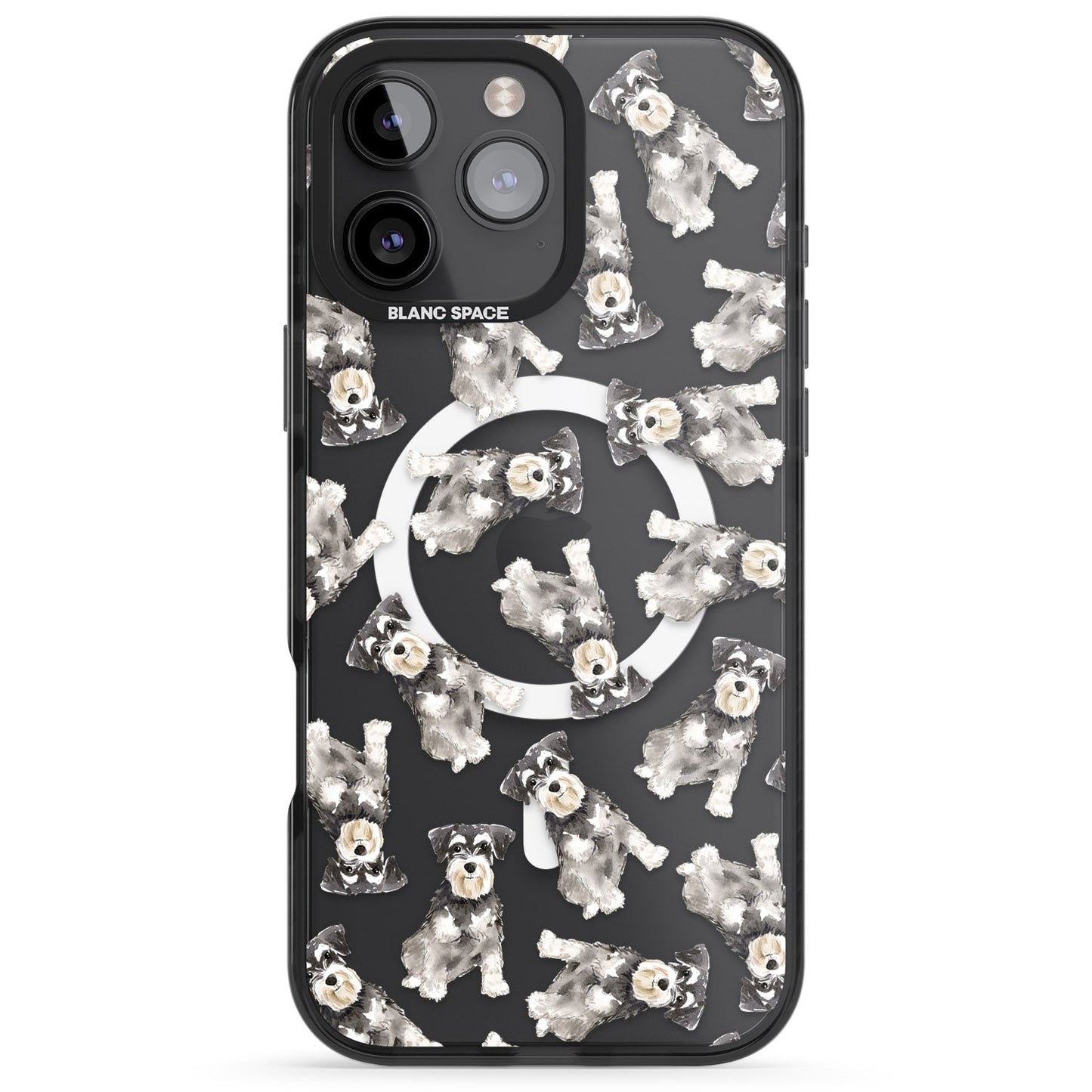 Aquarellzeichnung eines Zwergschnauzers