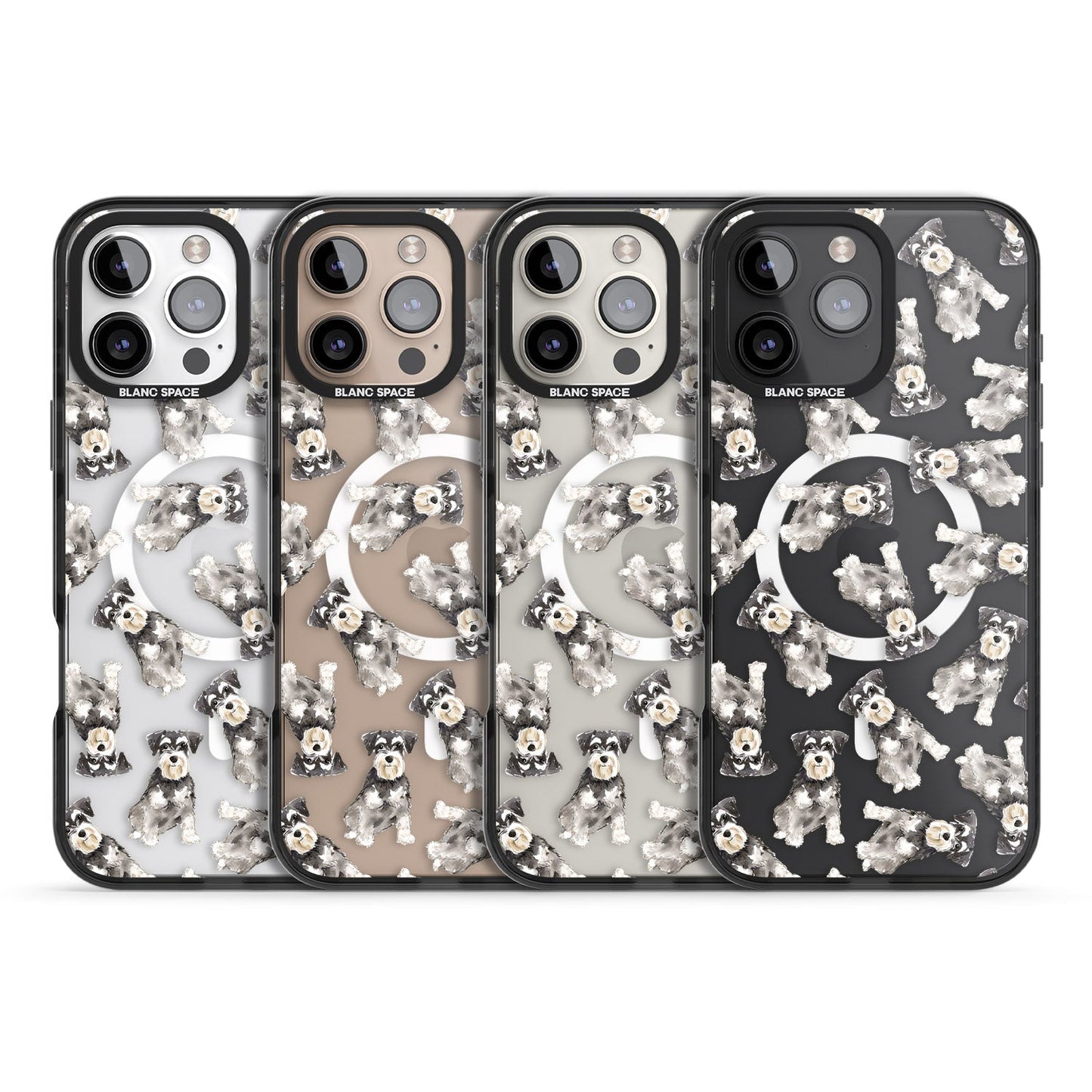 Aquarellzeichnung eines Zwergschnauzers