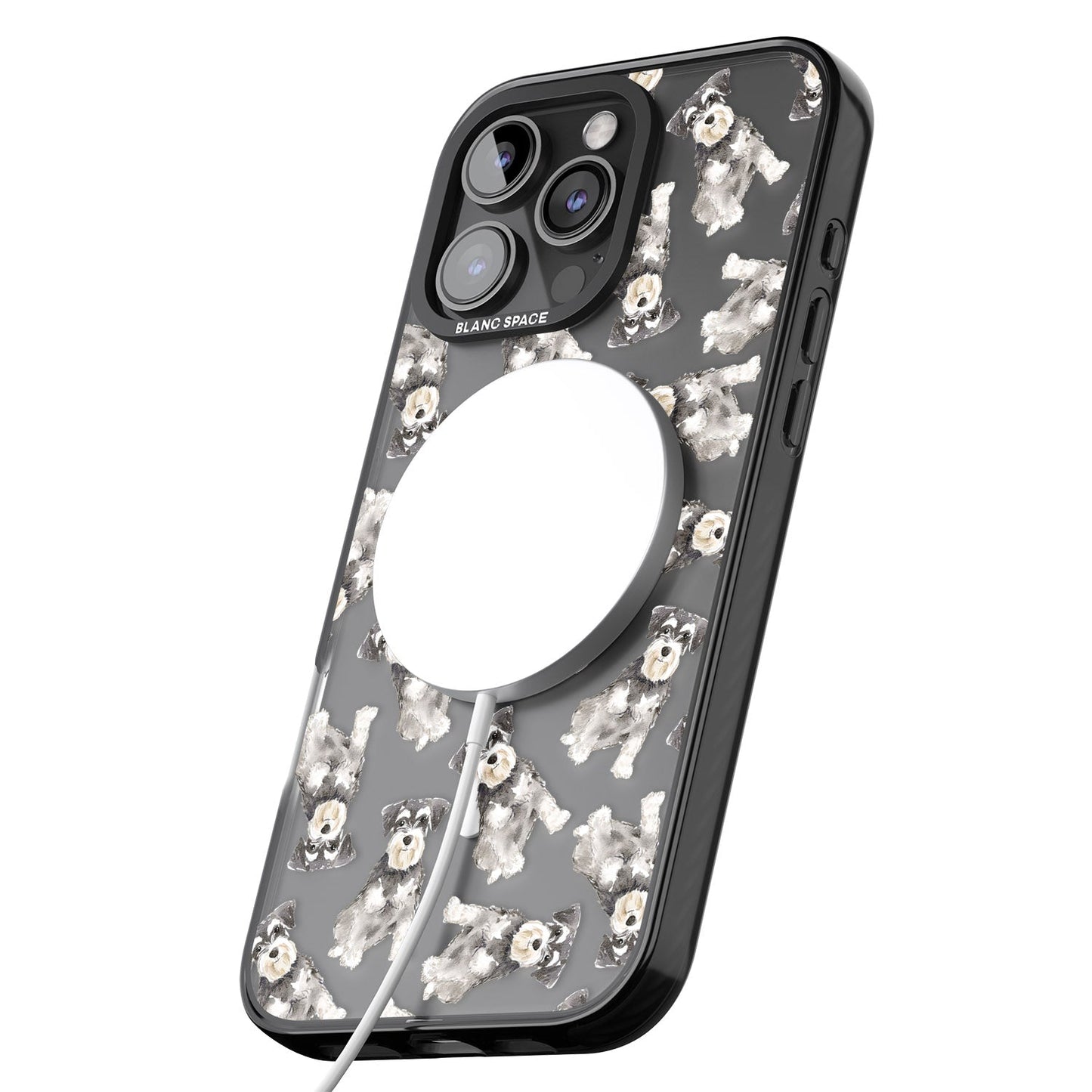 Aquarellzeichnung eines Zwergschnauzers