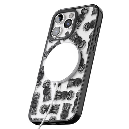 Black Cockapoo Watercolor