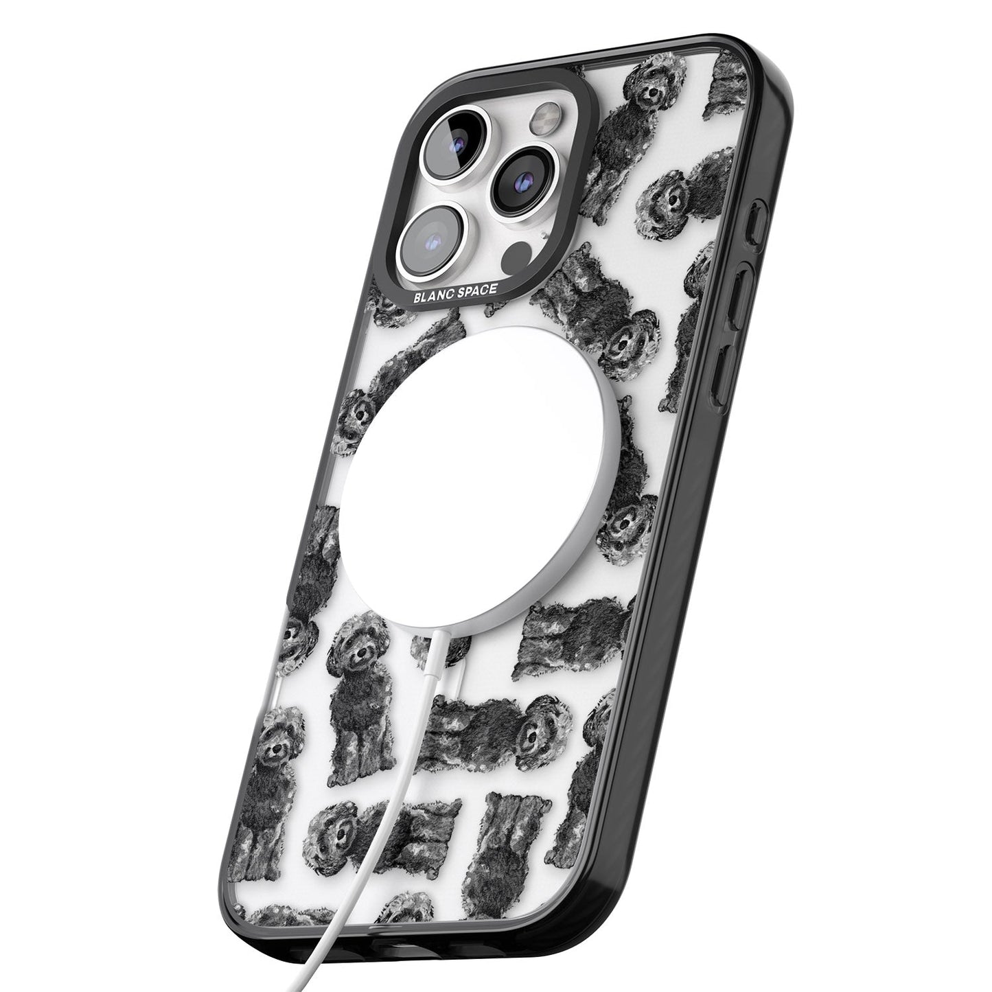 Black Cockapoo Watercolor