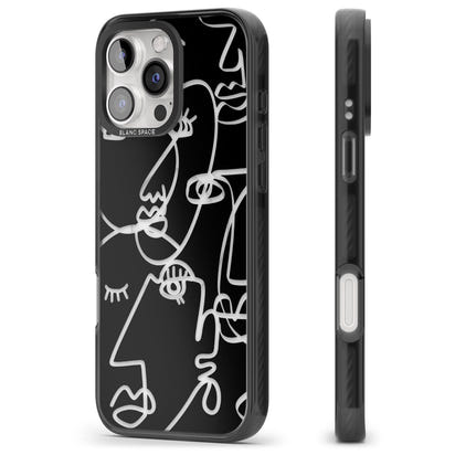 Abstract Line Art Clear Black