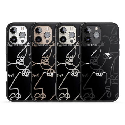 Abstract Line Art Clear Black