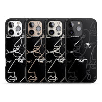 Abstract Line Art Clear Black