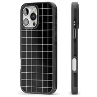 Minimalist Grid Pattern Black
