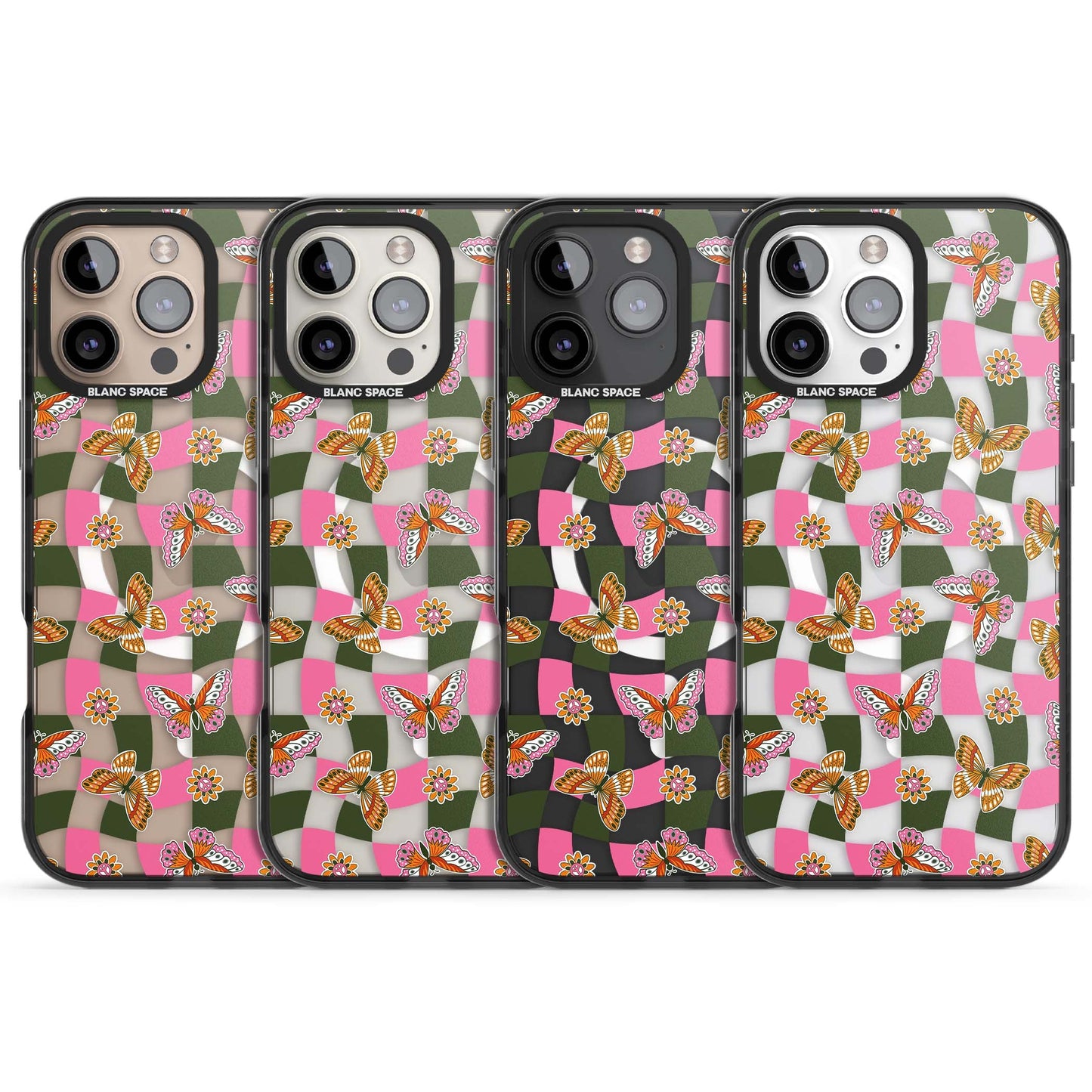 Wavy Butterfly Checked Pattern