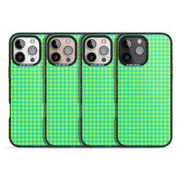 Neon Lime & Turquoise Houndstooth